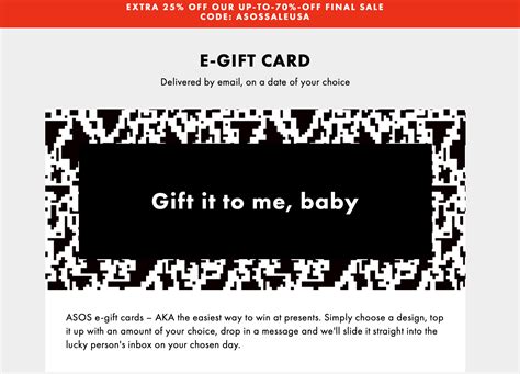 asos gift card egift card digital gift card asos gifts