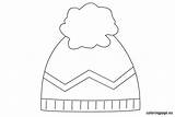 Hat Coloring Winter Template Scarf Snowman Pages Printable Mittens Hats Kids Related Coloringpage Eu Sheets Cute sketch template