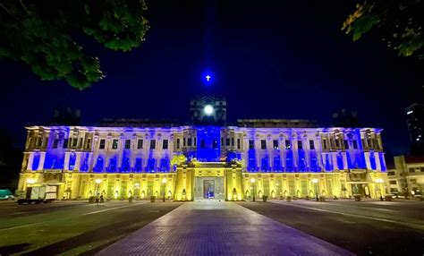 ust lights  historic structures  yellow  blue  support  ukraine coconuts