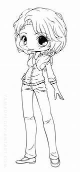 Coloring Chibi Pages Anime Popular Cute sketch template