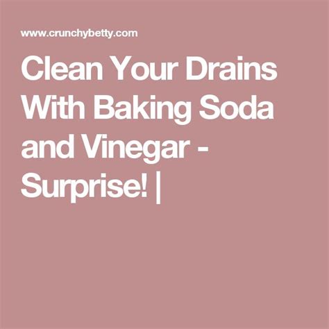 clean  drains  baking soda  vinegar surprise baking