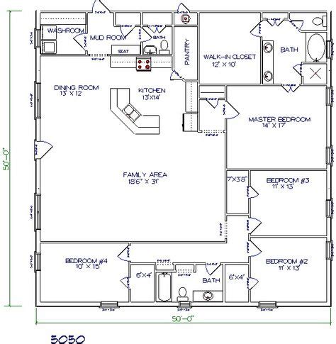home plan pole barn house plans barndominium floor plans floor plan  bedroom