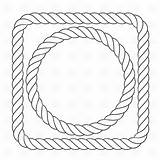 Rope Clipart Border Circle Frame Eps Cliparts Vector Square Borders Library Clipground sketch template