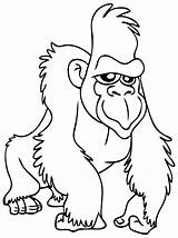 Gorille sketch template