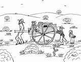 Pioneer Handcart sketch template