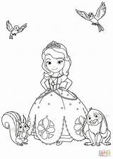 Princesse Animaux Supercoloring Princess Prinzessin Sirene sketch template
