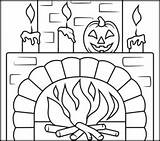 Halloween Coloring Fireplace Fire Number Color Pages Printable Kids Printables Template Easy Games Coloritbynumbers sketch template