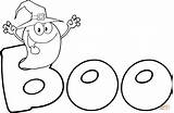 Coloring Boo Ghost Pages Printable Says Drawing sketch template