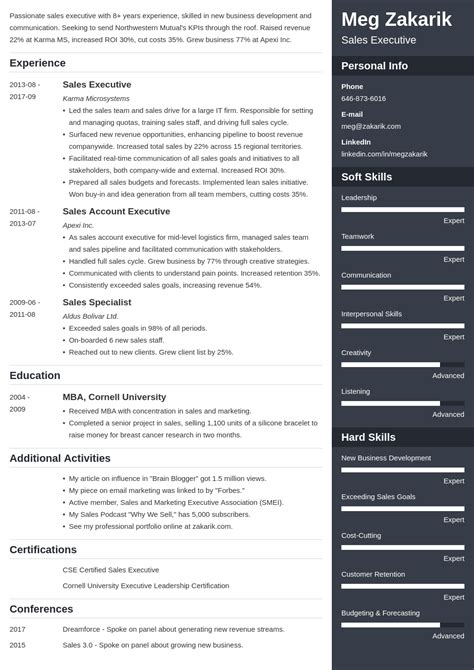 templates executive resume format modern resume template professional