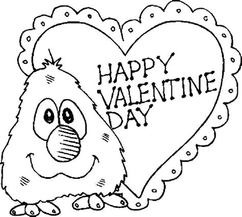 elmo  happy valentines day folks coloring page