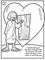 Coloring Jesus Knocking Door Pages Family Knock Seek Ask Clipart Sheet Sunday School Heart Loves Bible Kids Activities Sheets Crafts sketch template