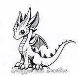 Dragon Deviantart Dragonsandbeasties Little Drawing sketch template