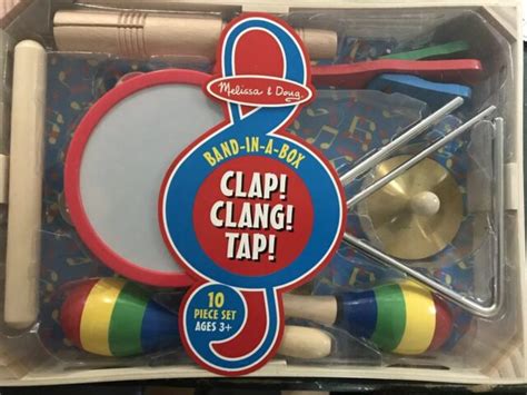 Melissa And Doug Band In A Box Clap Clang Tap 10pc Music Instruments Set