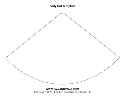 party hat templates tims printables