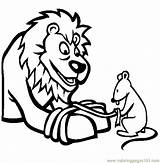 Lion Mouse Coloring Clipart Fables Pages Aesop Colouring Printable Thecolor Activities Library Color Preschool Animals Others Aesops Cartoon Cliparts Them sketch template