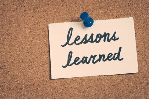 lessons learned  effective project management