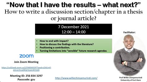 write  discussion sectionchapter   thesis  journal