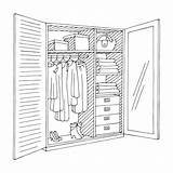 Doors Wardrobe Cupboard sketch template