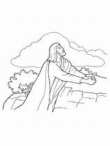 Jesus Gethsemane Praying Atonement Coloring Christ Drawing Line Lds Garden Pages Drawings Kneeling School Sunday Prayer Rock Kids Bible Primary sketch template