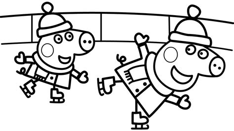 peppa pig swimming pages coloring pages