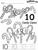 Christmas Math Kidzone Pages Worksheets Coloring Activity Print Candy Themed Santa Ws Ornaments Trees Numeros Gif Con sketch template