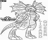 Invizimals Lizard Queen Tribes Lost Coloring Pages Dragon Neko Suke sketch template