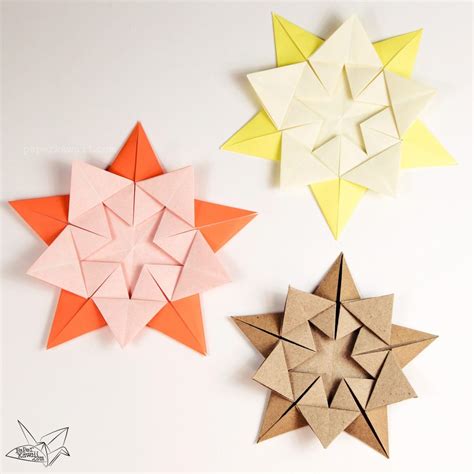 origami star  tutorial ali bahmani paper kawaii