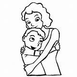 Madres Hug Familia Hugging Abrazo Bambino Día Planse Colorat Pintarcolorear sketch template
