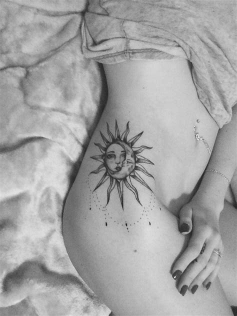 sun moon tattoo on tumblr