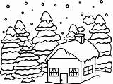 Woods Cabins Wecoloringpage sketch template