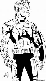 Captain America Superhero Coloring Printable Pages sketch template