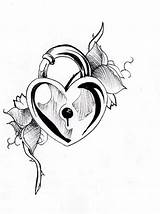 Heart Tattoo Key Tattoos Lock Locket Hearts Designs Drawing Outline Broken Meaning Getting Deviantart Back Getdrawings Keys Simple Most Coloring sketch template