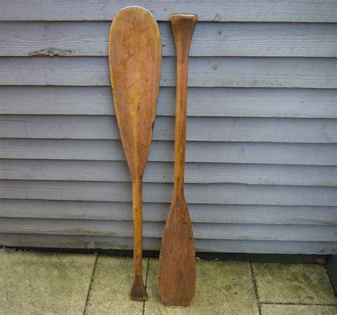 vintage pair  wooden oars pair  oars nautical decor vintage oars vintage boat oars