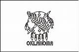 Oklahoma State Coloring Clipart Flag Pages Flags Football Outline Ok States America Colouring Book Cliparts Search Again Bar Case Looking sketch template