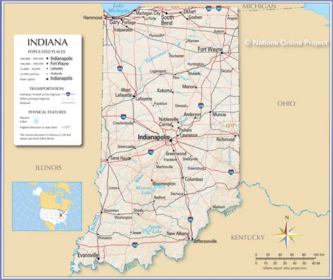 reference maps  indiana usa nations  project