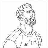 Messi Coloring Lionel Drawing Requested Easydrawings sketch template