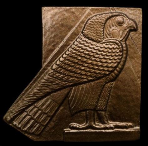 Ancient Egyptian Symbol Falcon Sculpture Relief Plaque