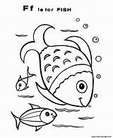 Fish Coloring Pages Alphabet Printable Print Color Book sketch template