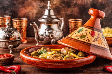 traditional moroccan tagine high quality food images creative market