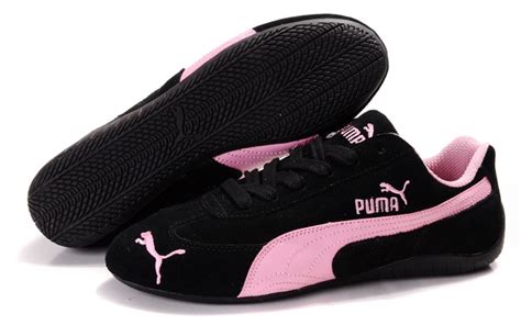 Womens Puma Speed Cat Sd Shoes Black Pink Puma Speed Cat Leather