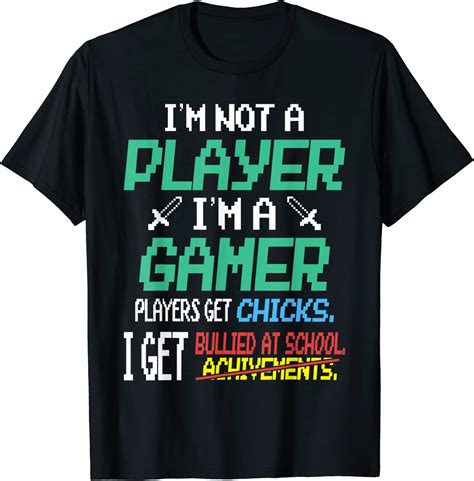 mens i m not a player i m a gamer funny sarcastic t shirt uk