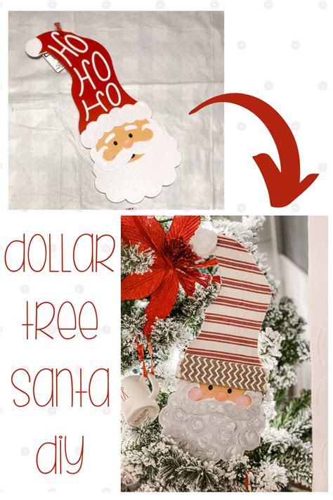 dollar tree santa sign makeover   fabbed