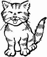 Tiger Cat Coloring sketch template