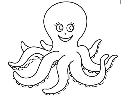 cartoon octopus coloring pages boringpopcom