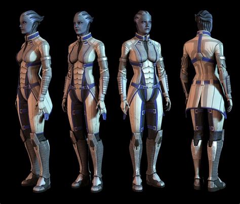 liara t soni geologist outfit different angles mass effect 3 mass