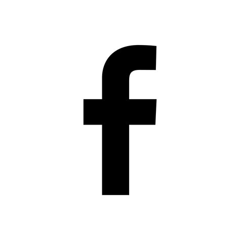 facebook icon black transparent   icons library