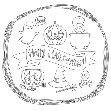 happy halloween coloring page babadoodle