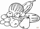 Vegetables Fruits Coloring Pages Fruit Printable Vegetable Fresh Clipart Color Drawing Popular Broccoli sketch template