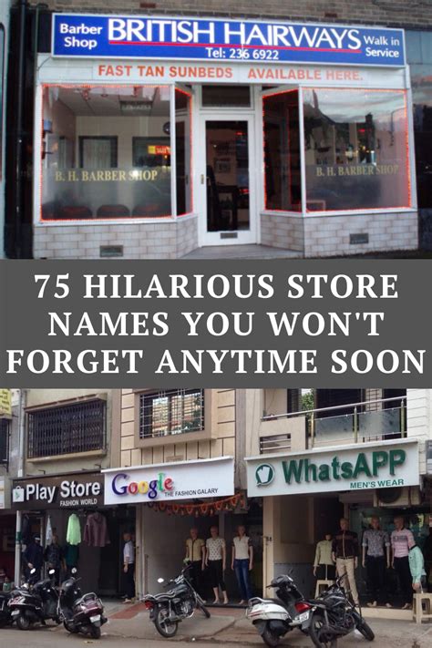 75 Hilarious Store Names You Wont Forget Anytime Soon Hilarious