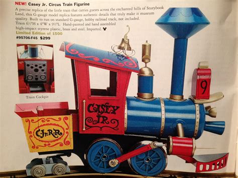 casey jr circus train figurine runs   gauge track disney catalog